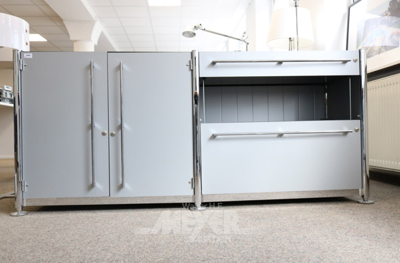 Anrichte, grau, 2-türig, 2 Züge,