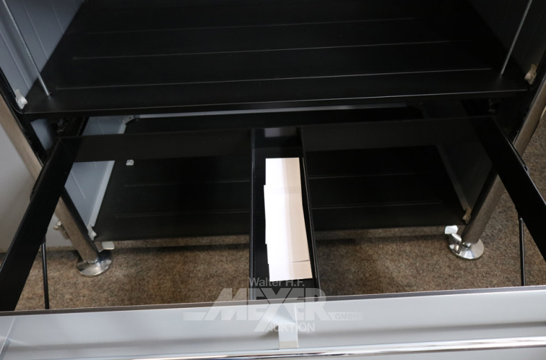 Anrichte, grau, 2-türig, 2 Züge,