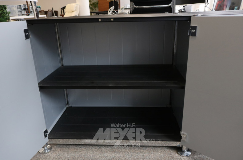 Anrichte, grau, 2-türig, 2 Züge,