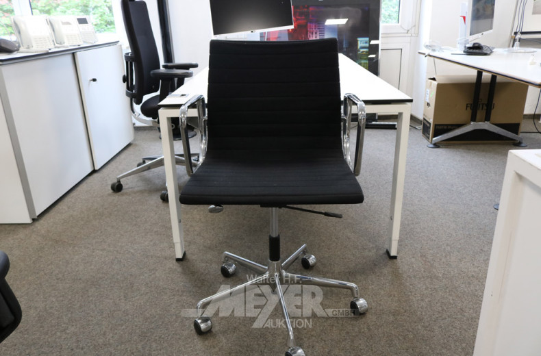 Bürodrehstuhl, schwarz,