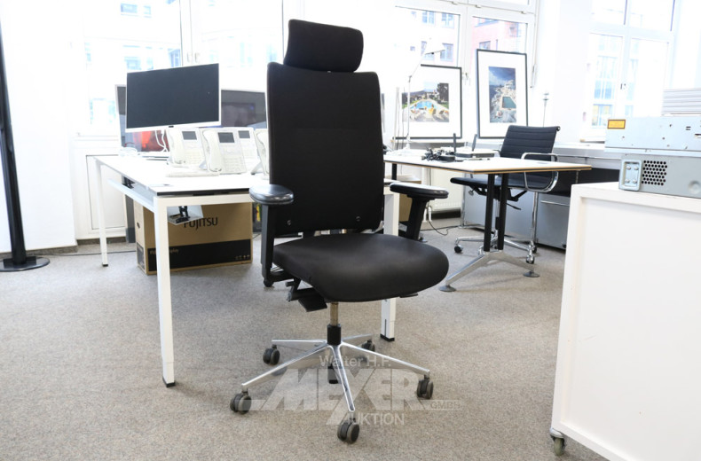 Armlehn-Bürodrehstuhl, Hochlehner,