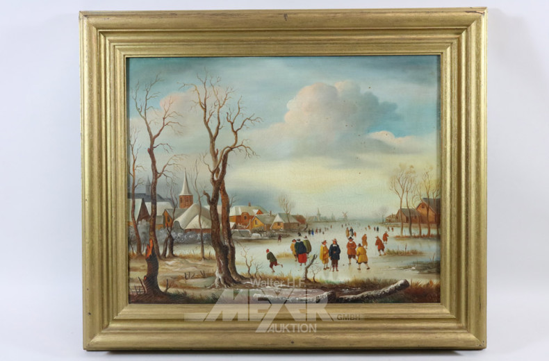 Gemälde ''Eisvergnügen'',