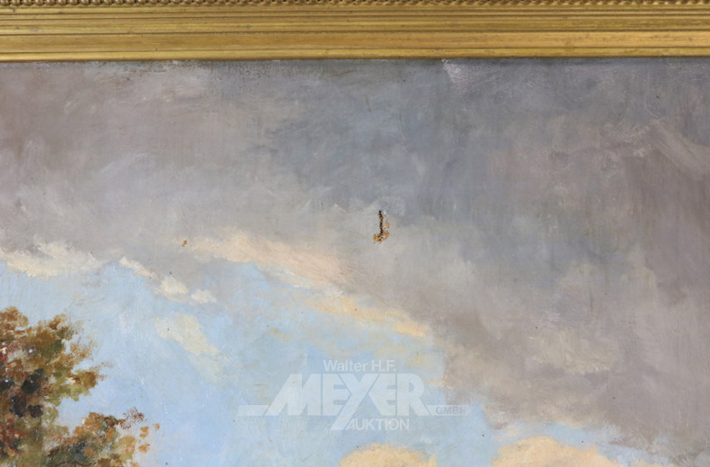 Gemälde ''Bäuerl. Familie vor dem Hof'',