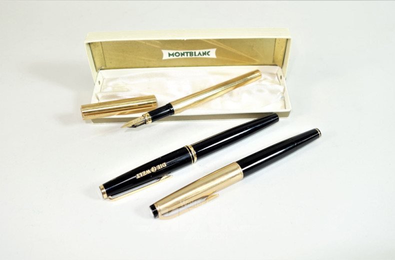 2 Füllfederhalter bez. MONTBLANC,