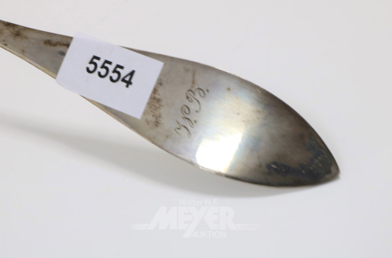 Bowlenkelle, Silber, Tremolierstrich,