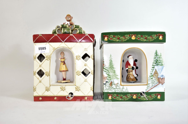 2 Porz.-Spieluhren VILLEROY BOCH,