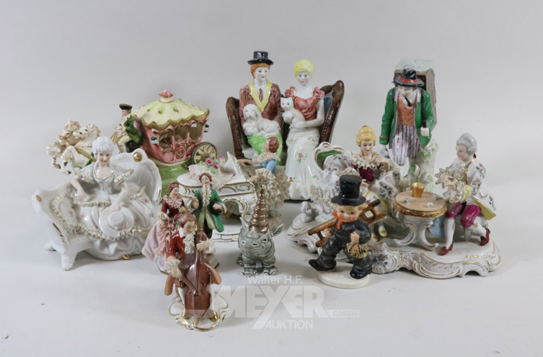 Posten Porz.- u. Keramikfiguren,
