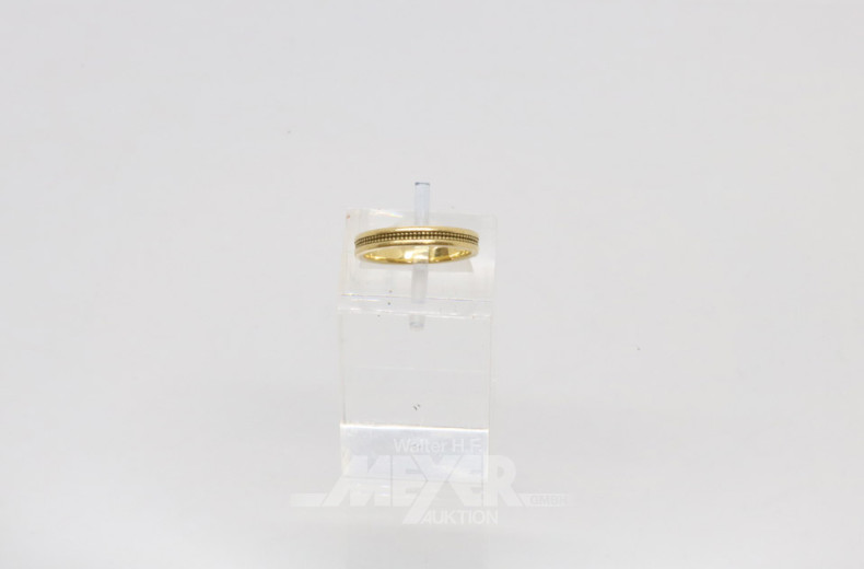 Trauring, 750er GG, ca. 4g.,