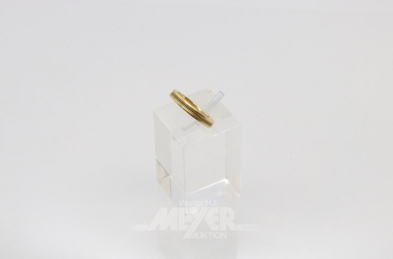 Trauring, 750er GG, ca. 4g.,