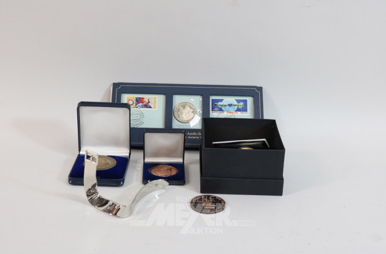 kl. Posten Silbermünzen, Medaillen,