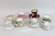 8 div. Sammeltassen, u.a. KPM,