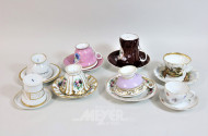 8 div. Sammeltassen, u.a. KPM,