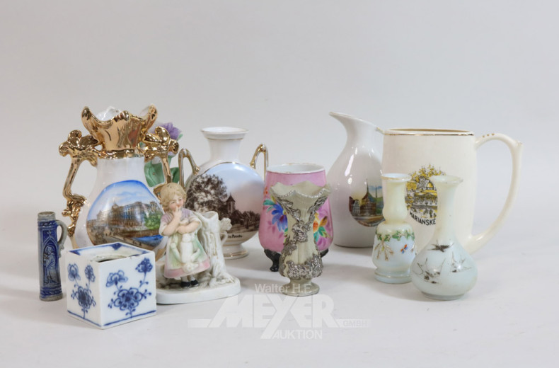 Posten kl. Porzellanvasen,