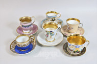 6 Sammeltassen, tlw. bestossen