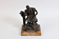Bronzefigur ''Schmied auf Amboss'',