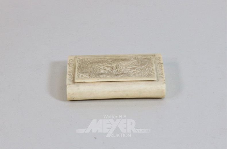Schnupftabackdose, Hornschnitzerei,