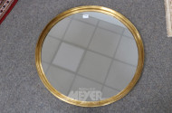 runder Wandspiegel, Rahmen goldfarben,