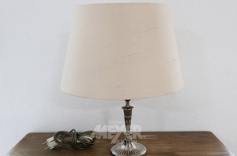 kl. Tischlampe, engl. Silberfuß