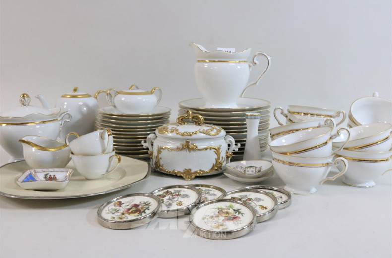 Posten versch. Porzellan-Serviceteile,