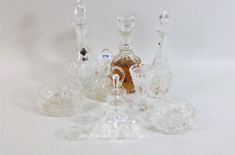 Posten versch. Kristall: