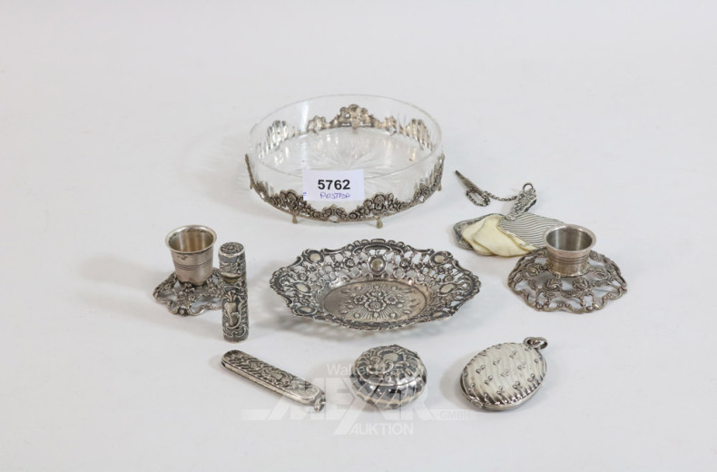 kl. Posten versch. Silberdekorationen: