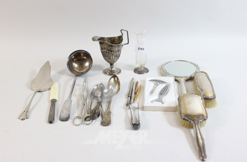 Posten versch. Besteckteile, tlw. Silber