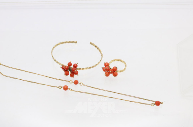 Schmuck-Set, 3-tlg., 333er GG, mit