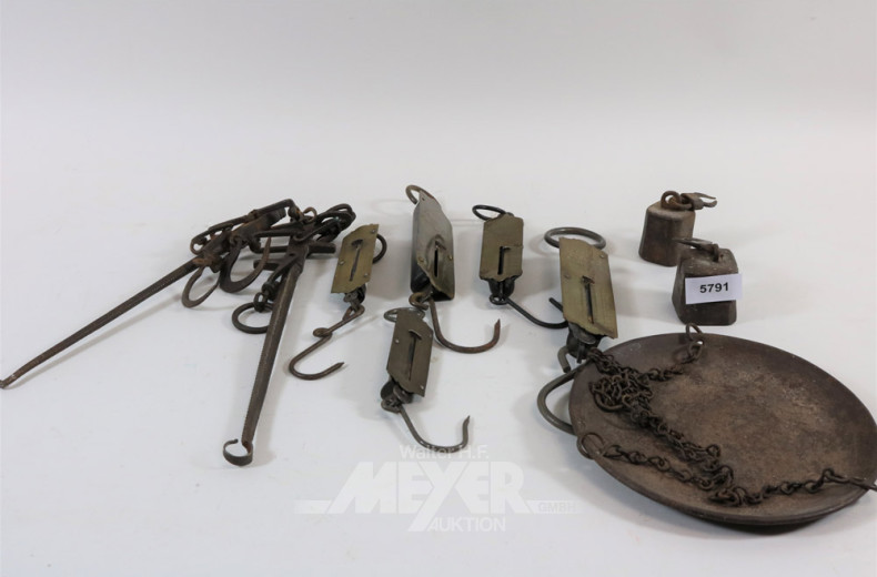 Konvolut historischer Waagen