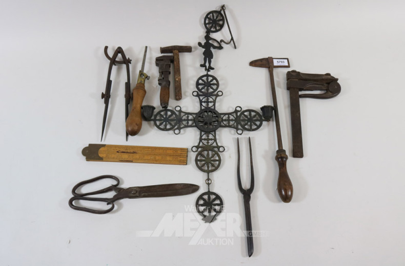 kl. Posten antiker Handwerkzeuge: