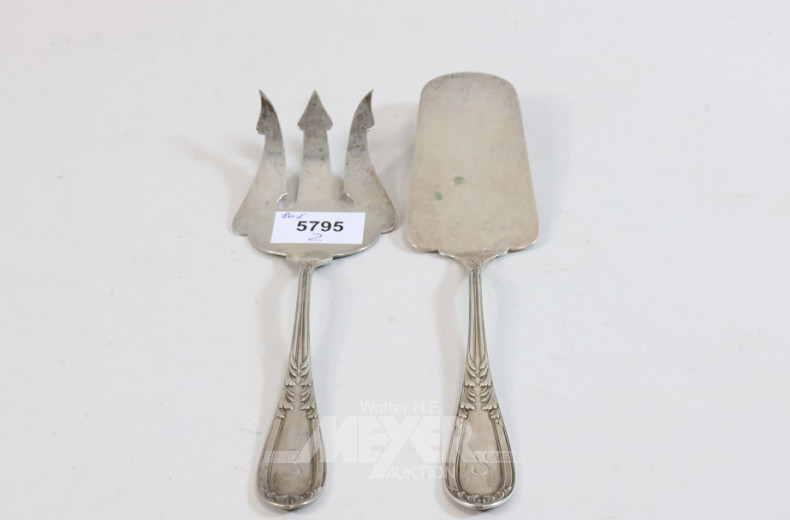 Vorlegebesteck, 800er Silber