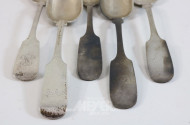 5 Biedermeier-Speiselöffel, 12-lötig