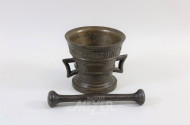 schwerer Bronze-Mörser, incl. Pistill