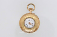 Anhängeruhr, 585er Gelbgold, Innendeckel