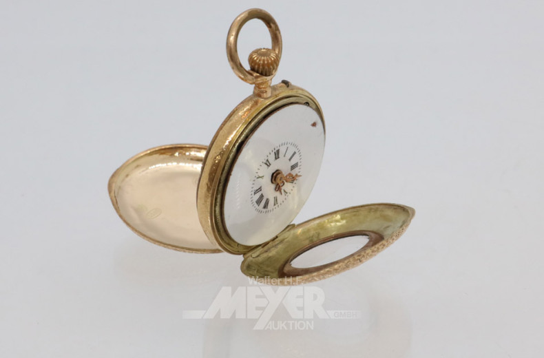 Anhängeruhr, 585er Gelbgold, Innendeckel