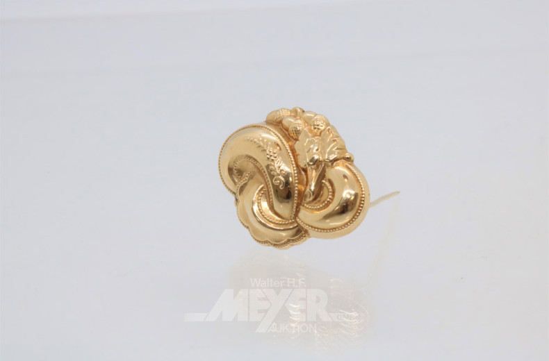 Schaumgold-Brosche, 585er Gelbgold,