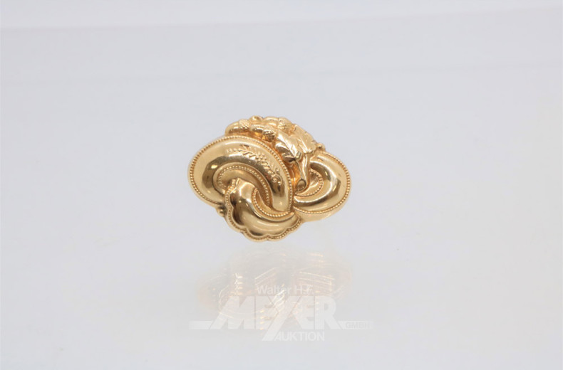 Schaumgold-Brosche, 585er Gelbgold,