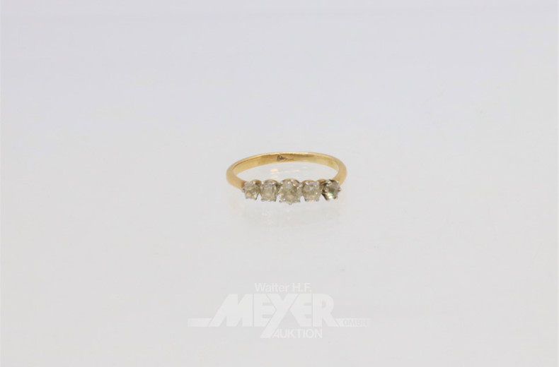 Ring, 585er Gelbgold, Säuretest,