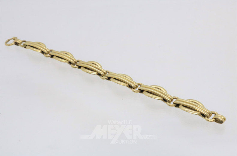 Gliederarmband, 585er Gelbgold,