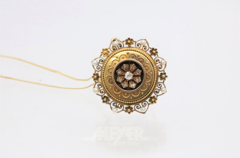 Biedermeier-Broschenanhänger,