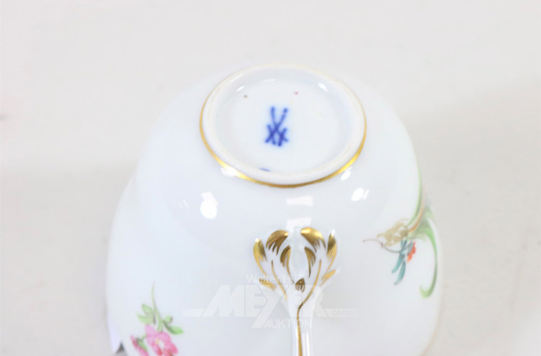 Mokkatasse, MEISSEN Blumendekor