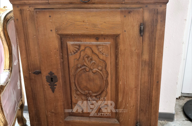 kl. Kommode, Eiche, 1-türig mit