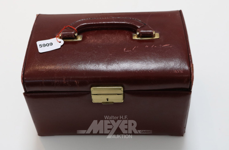 Schmuckkoffer mit Silberschmuck; u.a.