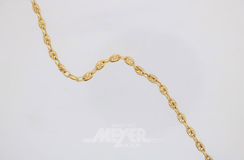 Erbsarmband, 585er GG, ca. 3g.