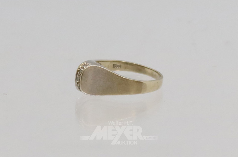 Damenring, 585er WG, mit Diamantenrosen