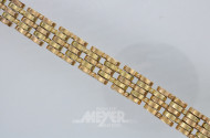 Gliederarmband, 585er GG, ca. 35 g