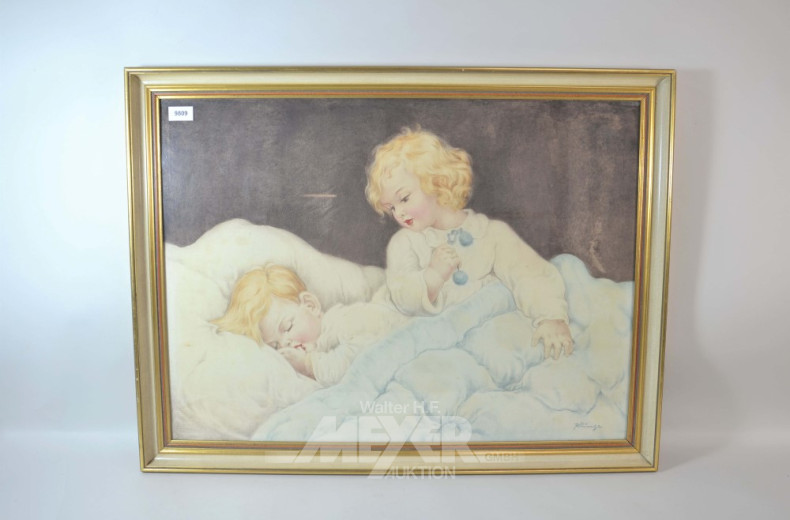 Druck ''Schlafende Kinder''