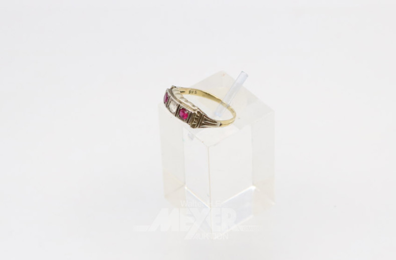 Damenring, 585er GG, ca. 2g.,