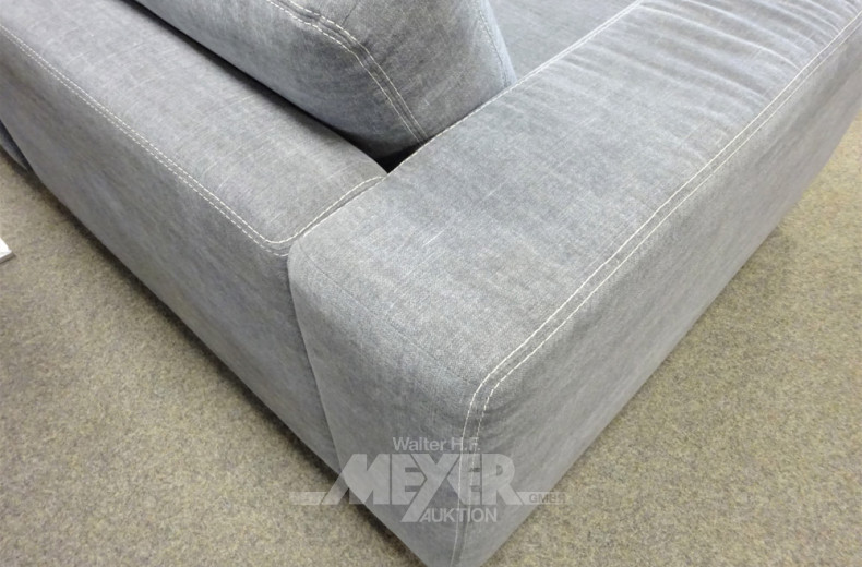 Sofa, Stoff grau, 2-tlg., 244 cm