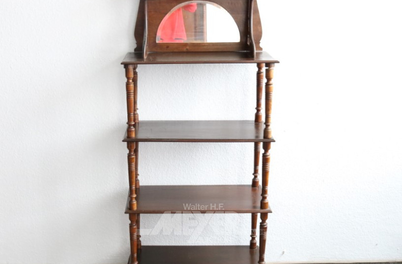 kl. Bücherregal, Nußbaum um 1900