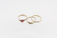 3 Damenringe, 333er GG, ca. 3 g.,